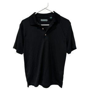 Cubavera Men's Essential Textured Performance Golf Polo Shirt Black Size‎ S